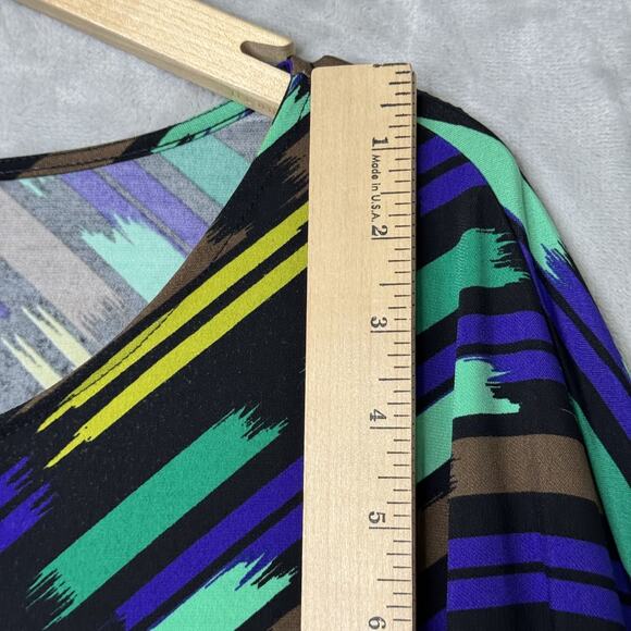 Banana Republic Dress Womens Medium Abstract Print Stretch Tunic Belted Knit - Picture 13 of 14